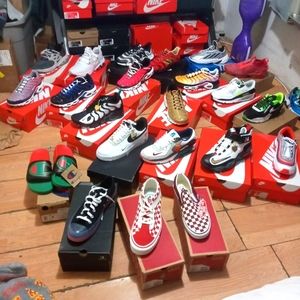 All shoes are new size 8 to 9 men Nike,Adidas.